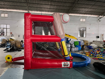Inflatable Baseball Batting Cage Game for Kids