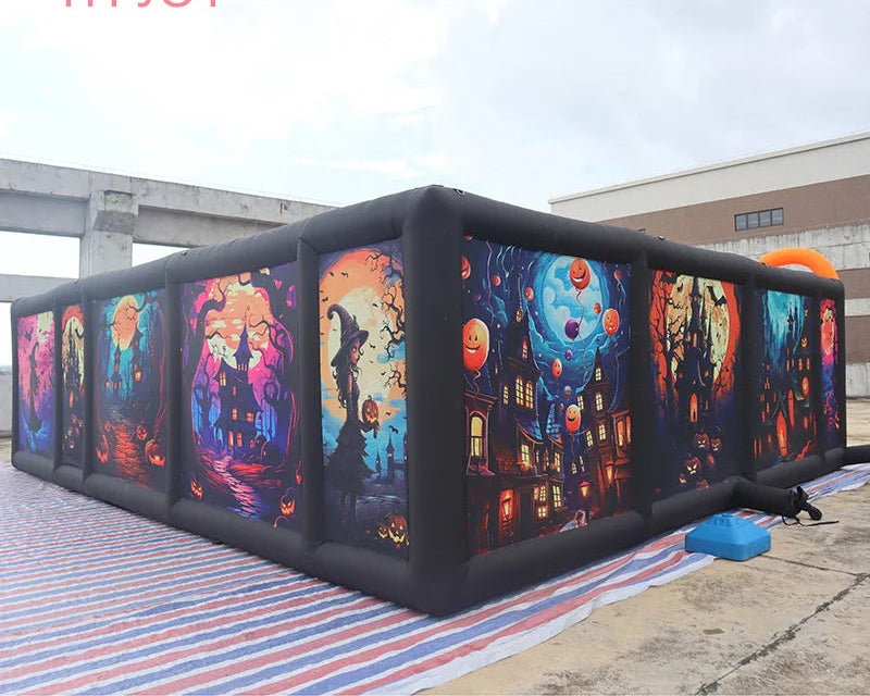 Inflatable Halloween & Christmas Maze Haunted House Easy Setup