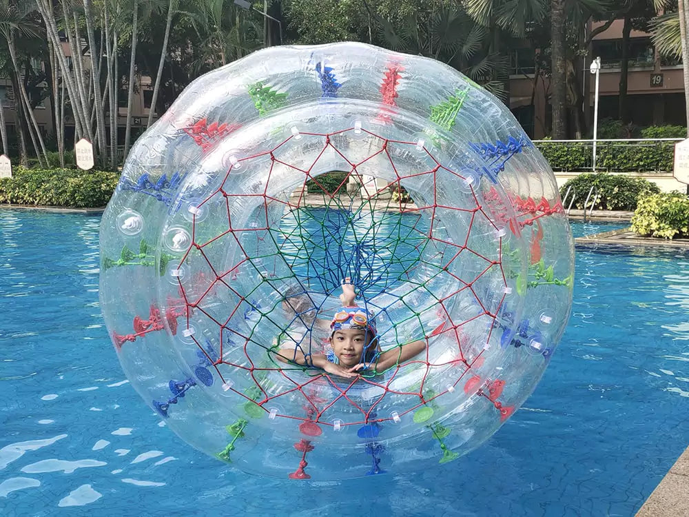 Transparenter aufblasbarer Wasser-Roller für Kinder-Spaß