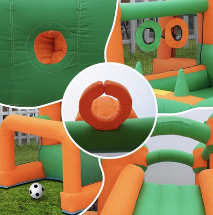 Inflatable Bounce House for Kids Playhouse Castle Slides Ball Pit with Blower