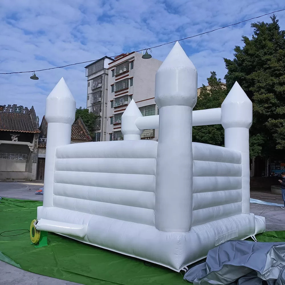 White Inflatable Wedding Bounce Castle for Parties and Events