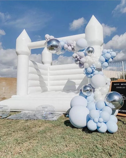 White Inflatable Wedding Bounce Castle for Parties and Events