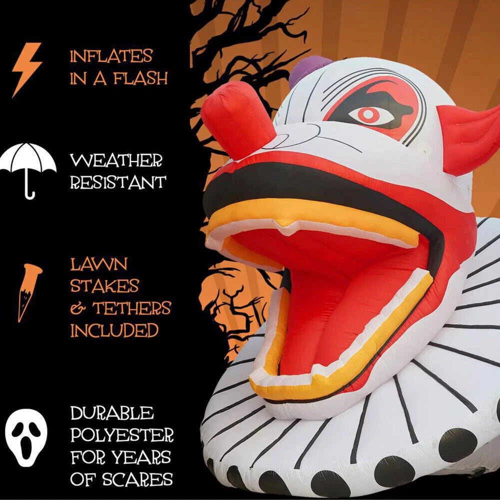 Giant Inflatable Clown Mask with LED Lights