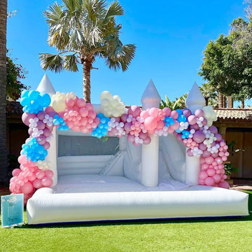 13ft White Inflatable Bounce Castle Outdoor Jumping House for Party Wedding