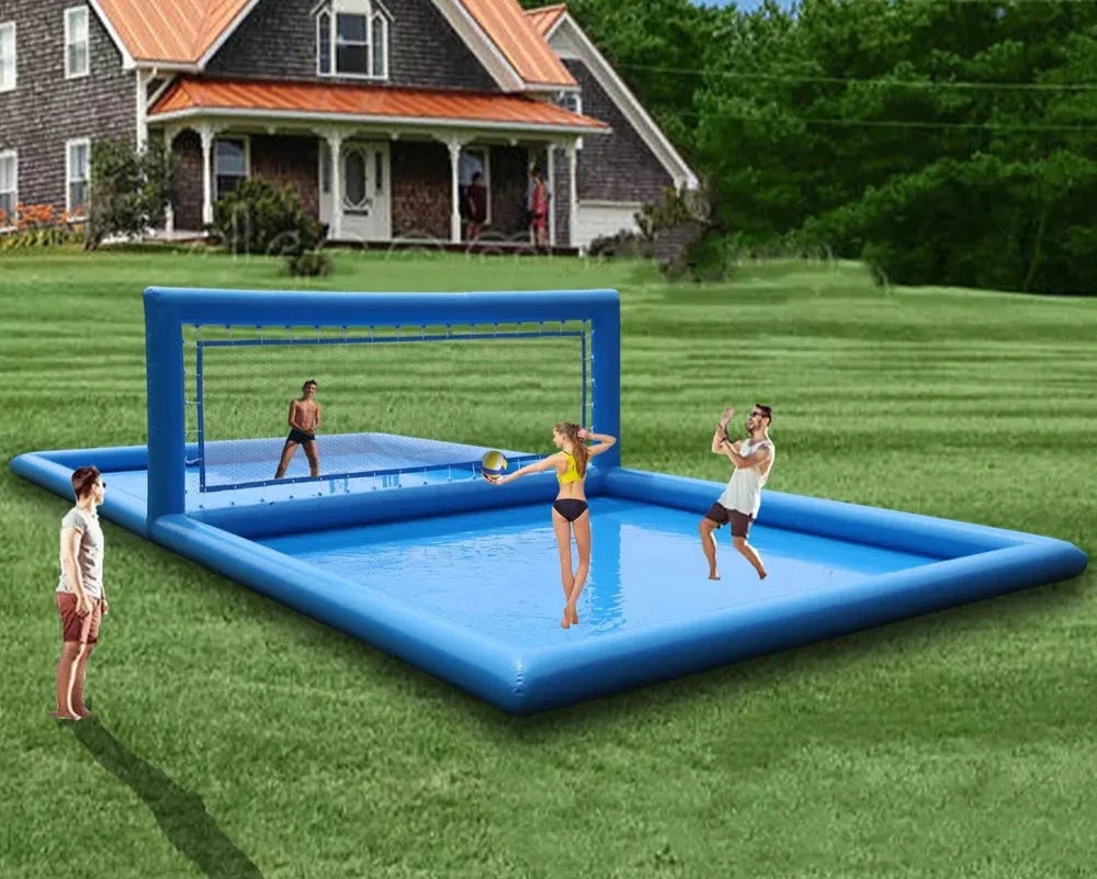 33FT Inflatable Volleyball Court for Outdoor Water Games