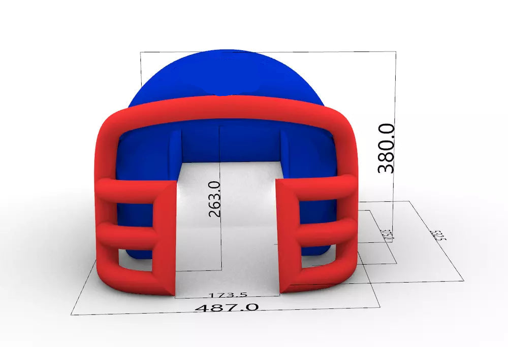 33FT Inflatable Sports Helmet Tunnel with Entrance