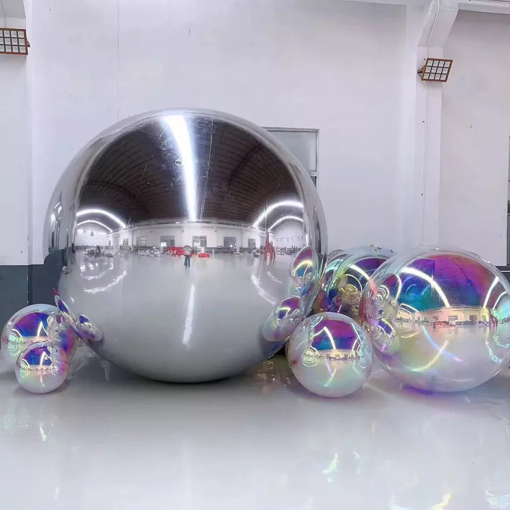 Inflatable Mirror Ball Set Giant Reflective Sphere