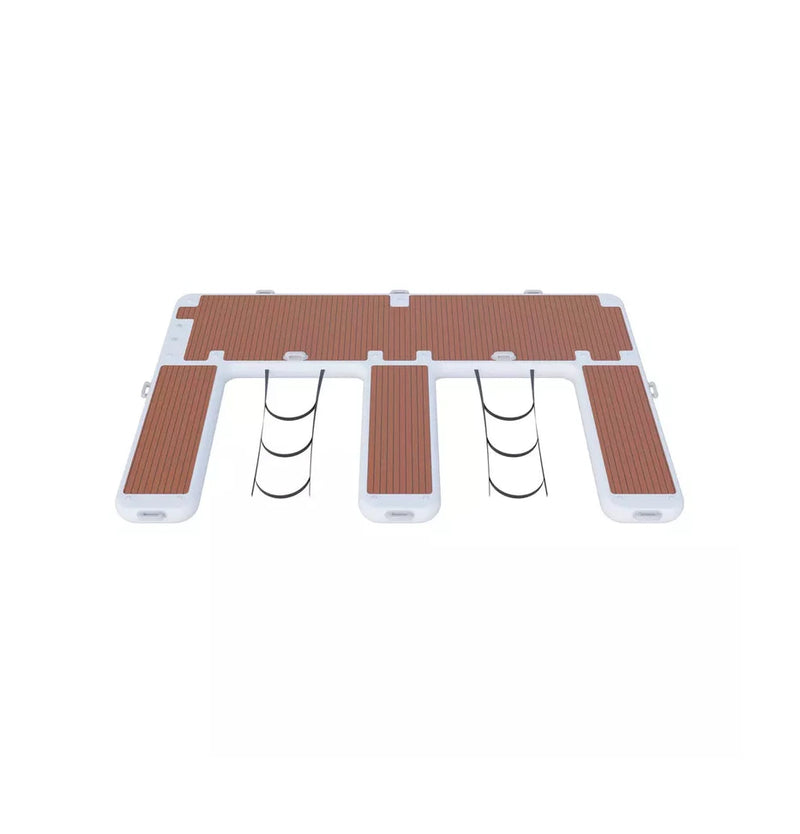 Plateforme gonflable antidérapante à double quai avec dessus en mousse EVA pour jet ski
