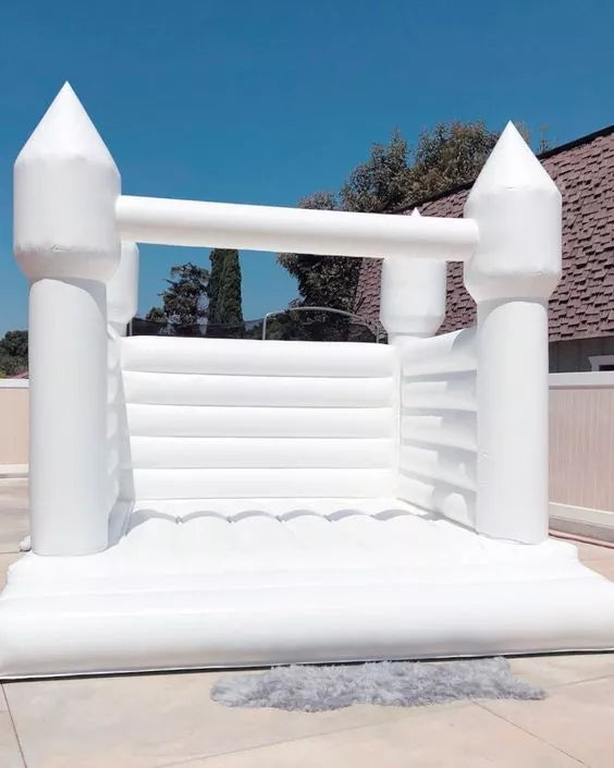 White Inflatable Wedding Bounce Castle for Parties and Events