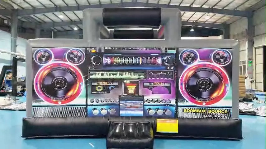 16FT Aufblasbare Boombox-Hüpfburg Hüpfburg Mondlauf