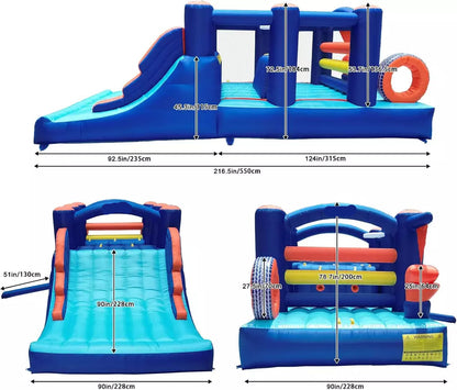 Inflatable Obstacle Course Bounce House with Slide