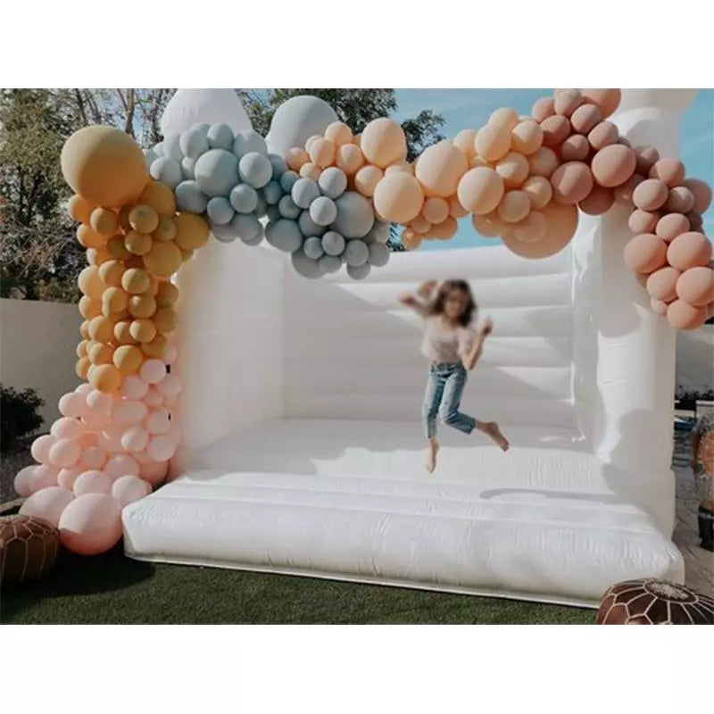 White Inflatable Wedding Bounce Castle for Parties and Events