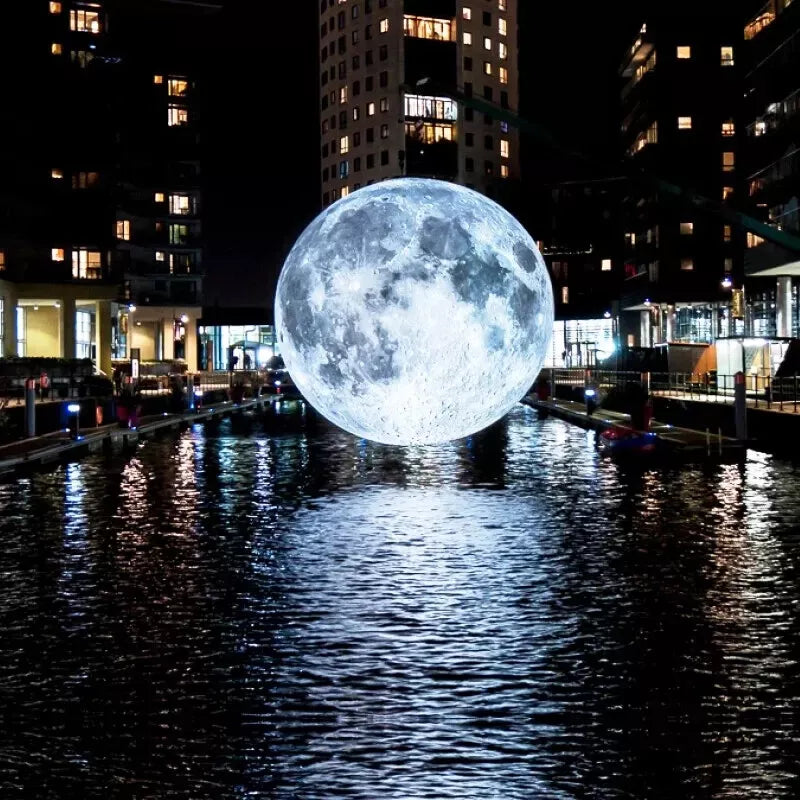 3 m aufblasbarer Mondball mit LED-Beleuchtung für Events & Partys