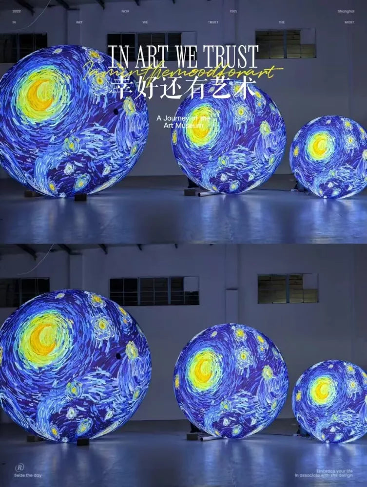 Inflatable Solar System Planets with LED Lighting