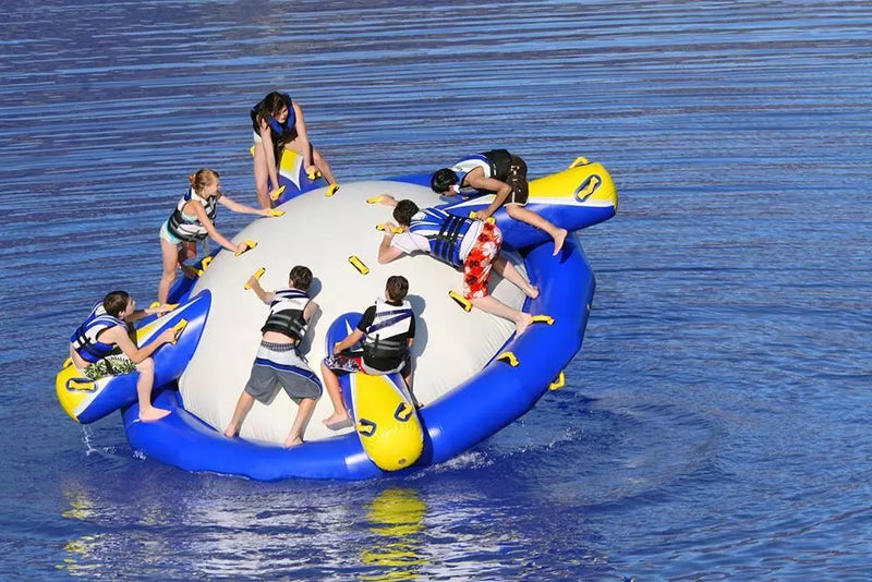 Bateau gonflable Disco de 13 pieds, parc aquatique UFO pour aventures aquatiques