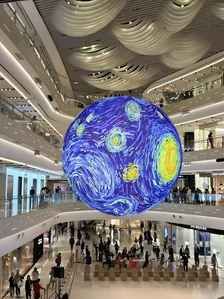 Inflatable Solar System Planets with LED Lighting