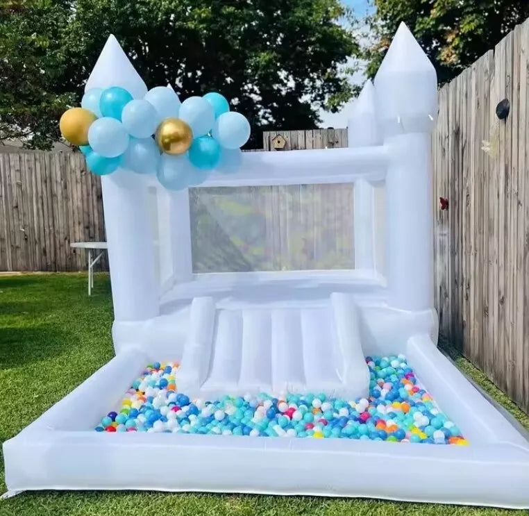 Inflatable Bouncy House with Balloons for Kids and Parties