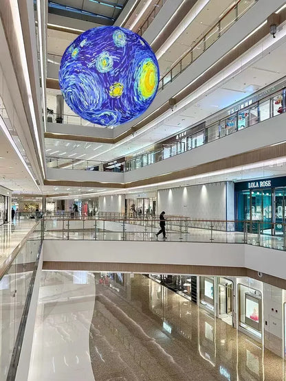 Inflatable Solar System Planets with LED Lighting