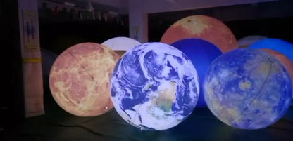 Inflatable Planets Solar System with LED Lights