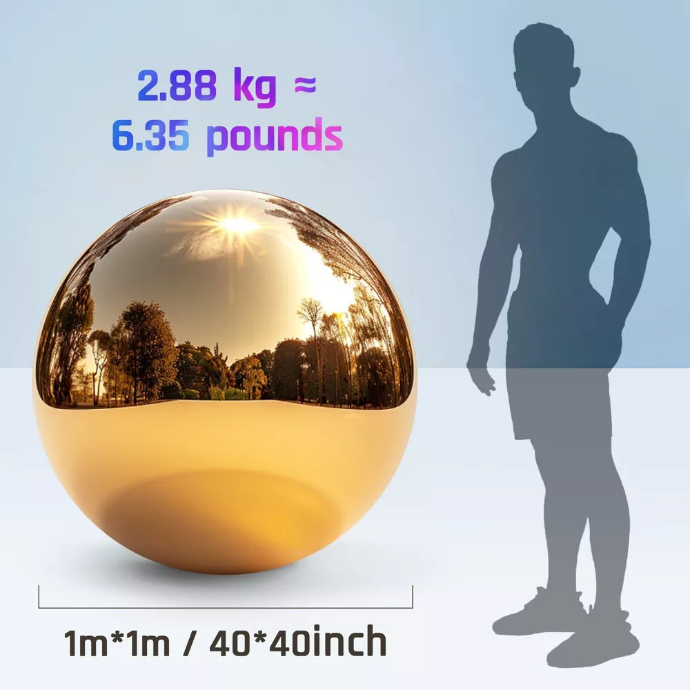 Inflatable Gold Mirror Ball Airtight Shiny Ball For Event Decor