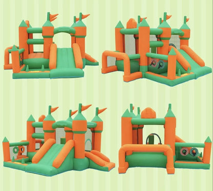 Inflatable Bounce House for Kids Playhouse Castle Slides Ball Pit with Blower