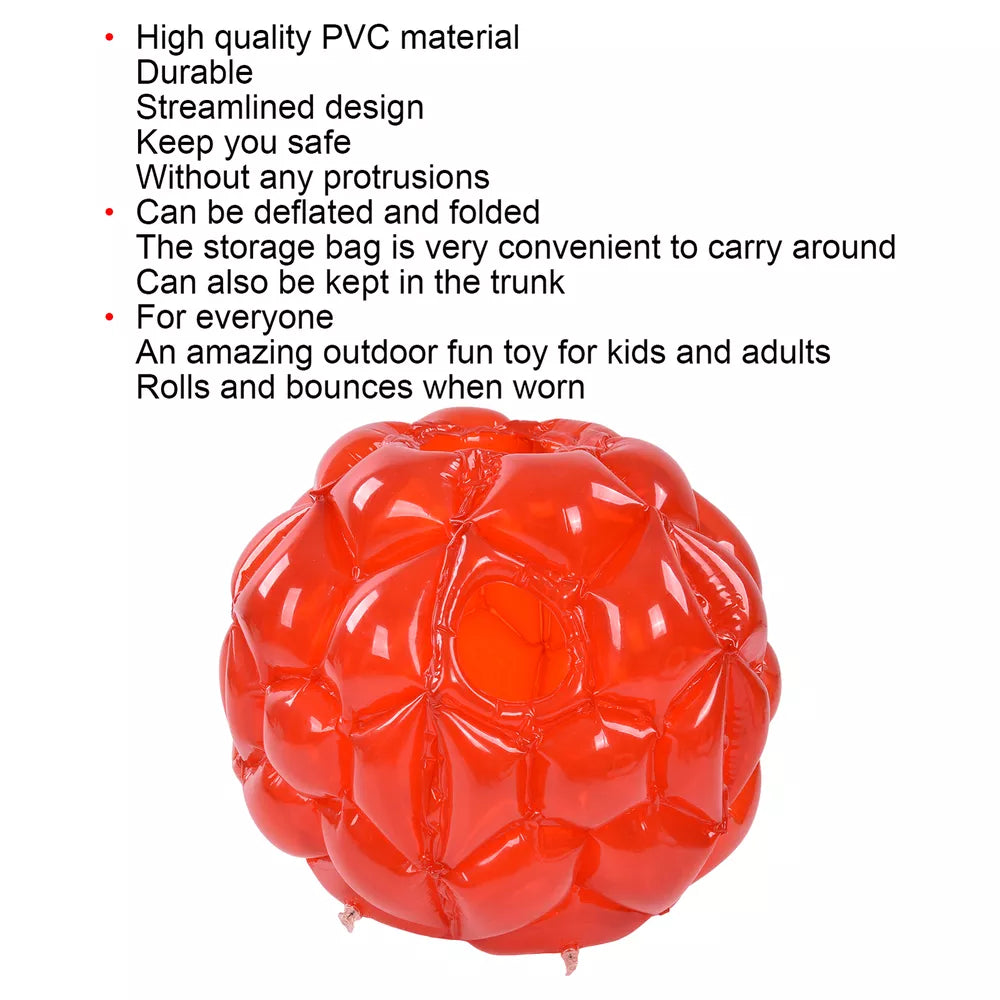 Inflatable Bumper Ball 23.6inch Foldable Portable Body Bubble Ball for Family