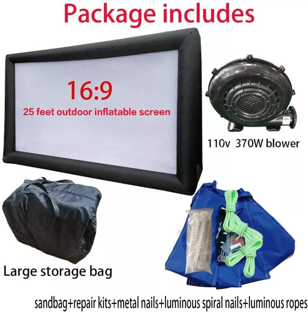 Outdoor Inflatable Movie Screen with Blower