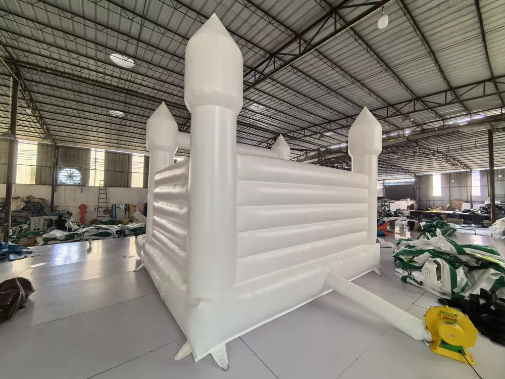 White Inflatable Bounce Castle House For Wedding Party