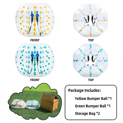 2PCS Inflatable Bumper Balls, 5Ft Bubble Soccer Zorb Ball