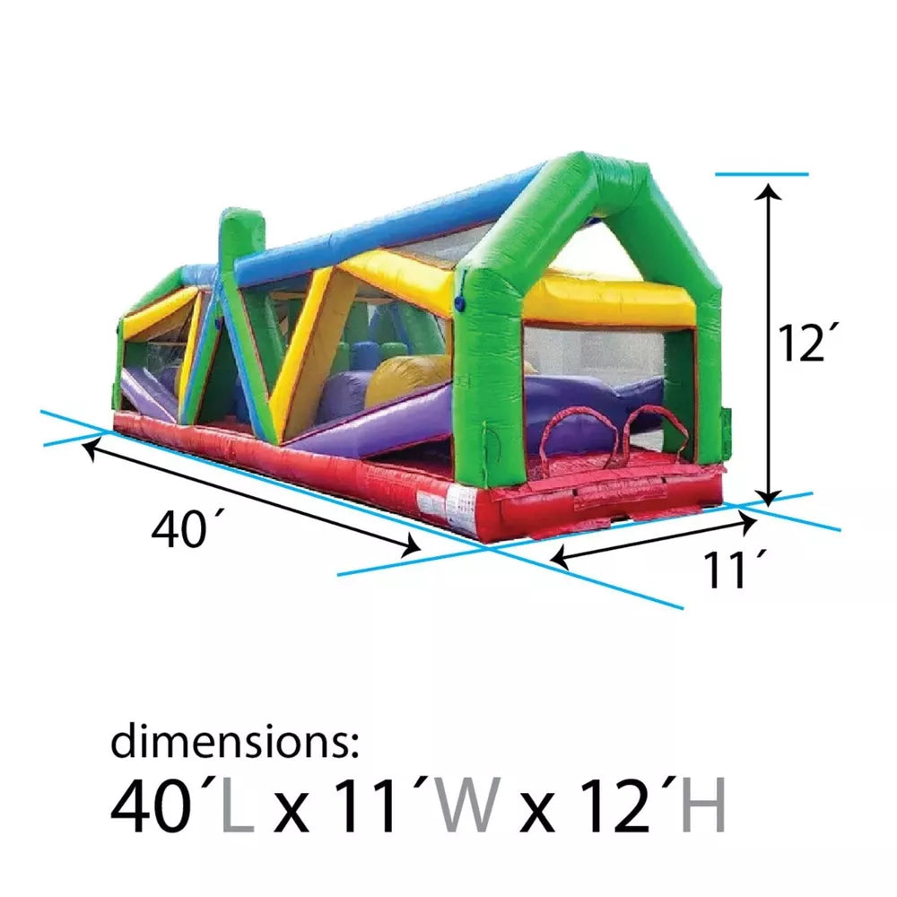 40L Retro Inflatable Obstacle Course Radical Run