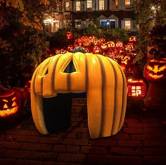 Inflatable Pumpkin Tunnel Halloween Decor Entrance