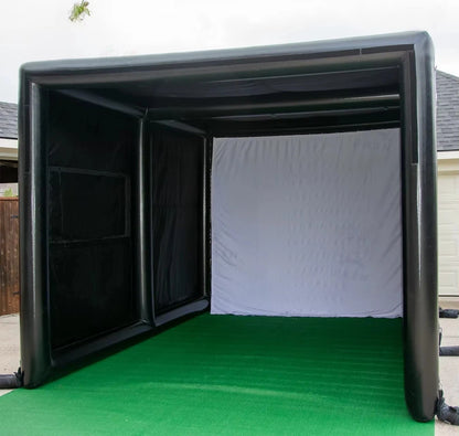 Inflatable Golf Simulator Enclosure for Indoor Outdoor Use