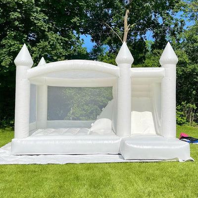 15x15FT Weißes kommerzielles aufblasbares Hüpfhaus für Partys & Events