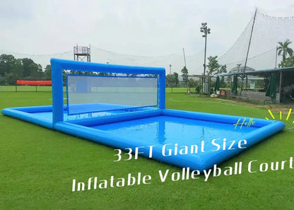 33FT Inflatable Volleyball Court for Outdoor Water Games