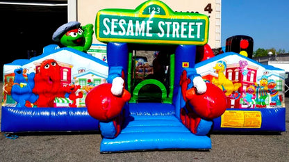 Sesame Street Inflatable Bounce House Bouncer with Blower
