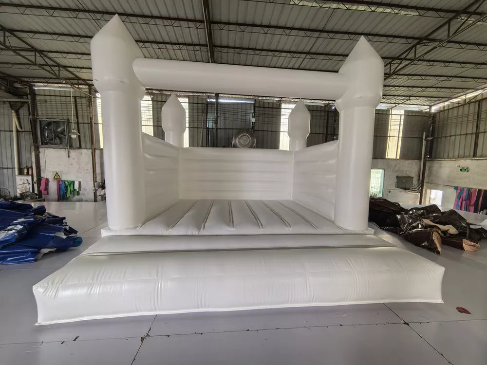 White Inflatable Bounce Castle House For Wedding Party