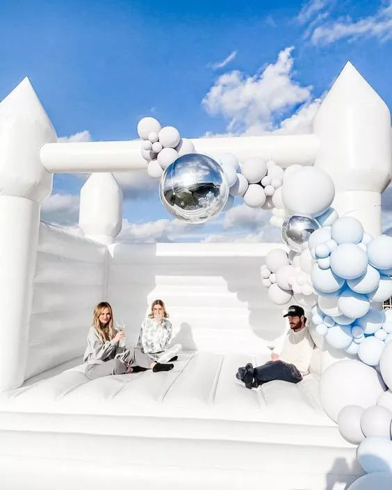 10FT White Inflatable Wedding Bouncy Castle Jumping House for Wedding