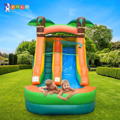 12FT Tropical Inflatable Water Slide Pool with Blower