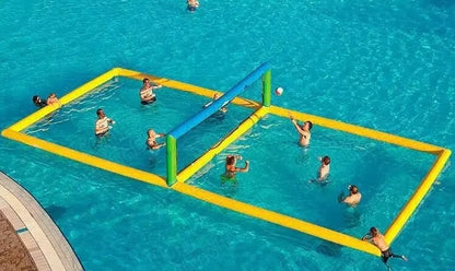 33x13ft Inflatable Volleyball Court with Net for Water Sports