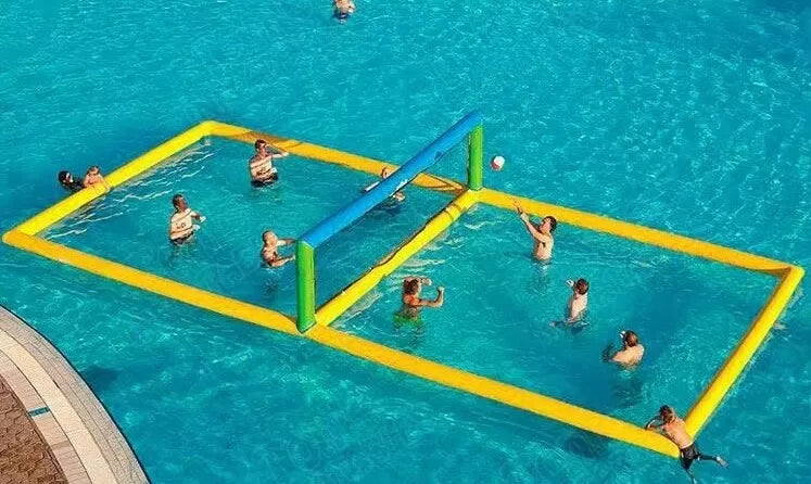 33x13ft Inflatable Volleyball Court with Net for Water Sports