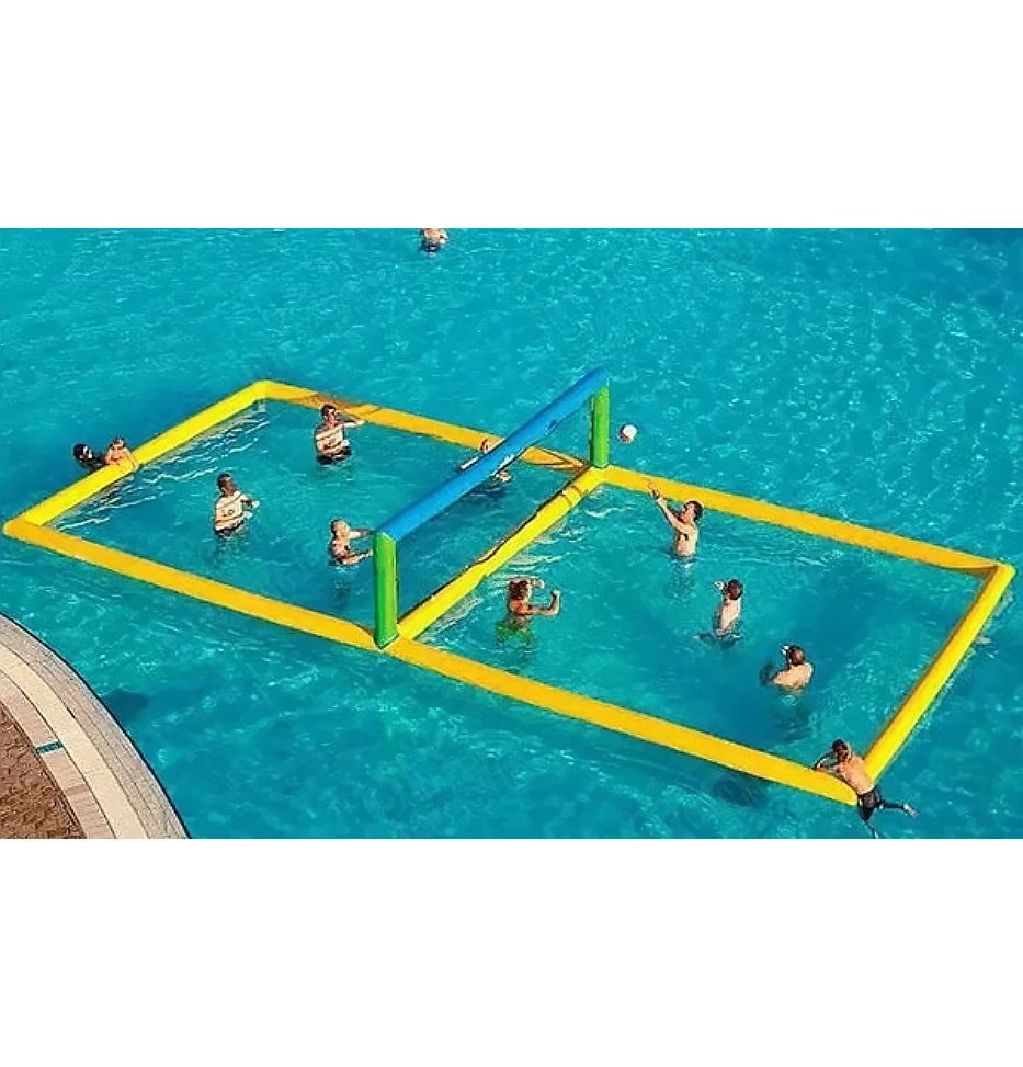 33x13ft Inflatable Volleyball Court with Net for Water Sports