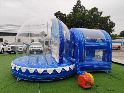 10FT Inflatable Snow Globe Bubble House with Tunnel