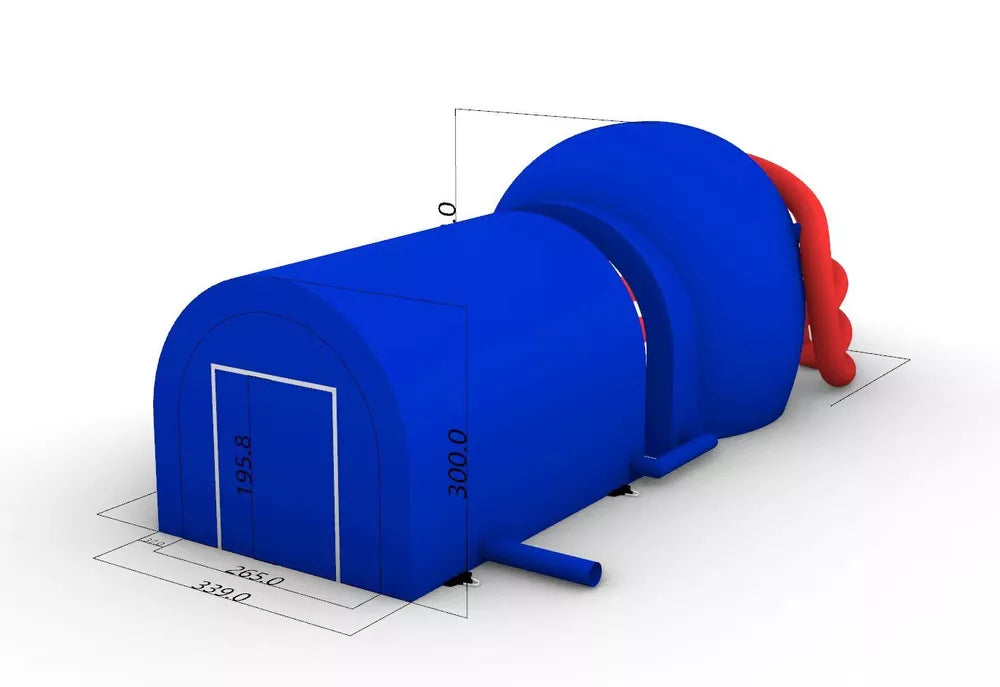 33FT Inflatable Sports Helmet Tunnel with Entrance