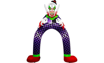Inflatable Halloween Clown Archway with LED Lights