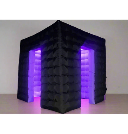 Inflatable Photo Booth, 8.2 x 8.2FT Portable with 16-Color LED Dimmable Lighting