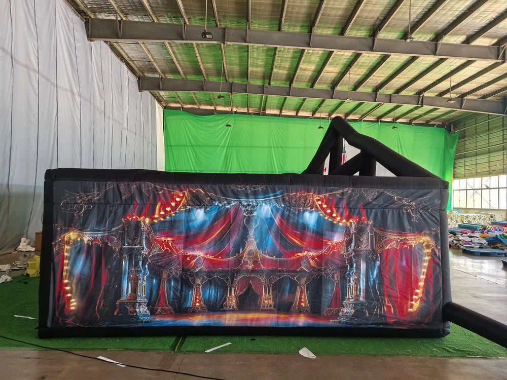 Full Print Inflatable Haunted House Maze Game