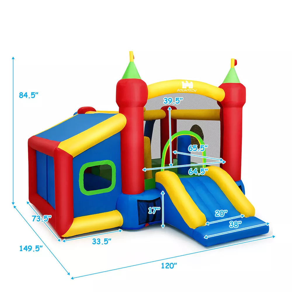 Inflatable Bounce House with Slide and Ball Pit