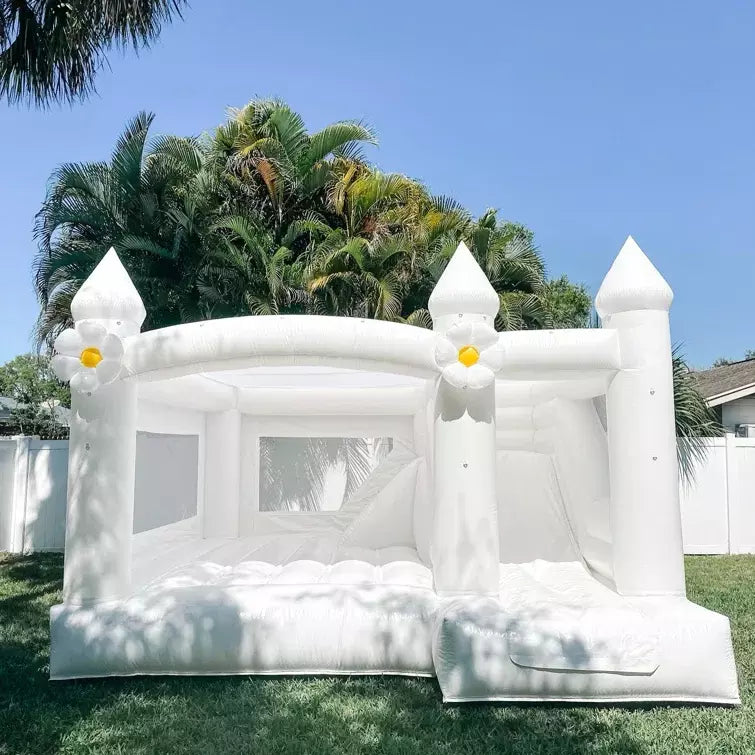 15x15FT Weißes kommerzielles aufblasbares Hüpfhaus für Partys & Events