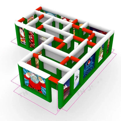 Inflatable Halloween & Christmas Maze Haunted House Easy Setup