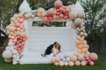 White Inflatable Wedding Bounce Castle for Parties and Events